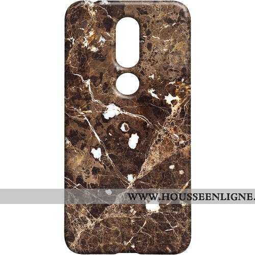 Étui Nokia 7.1 Délavé En Daim Modèle Fleurie Grand Coque Bleu Téléphone Portable