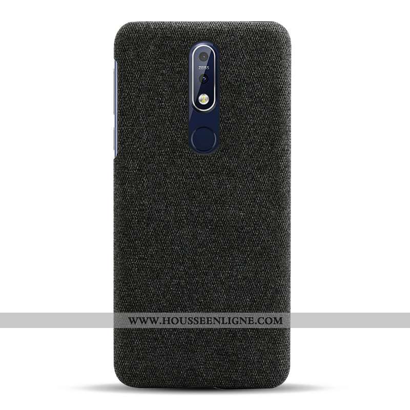 Étui Nokia 7.1 Légère Protection Tissu Noir Légères Téléphone Portable
