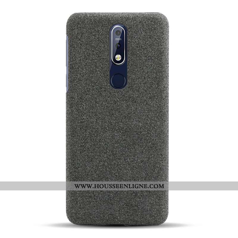 Étui Nokia 7.1 Légère Protection Tissu Noir Légères Téléphone Portable