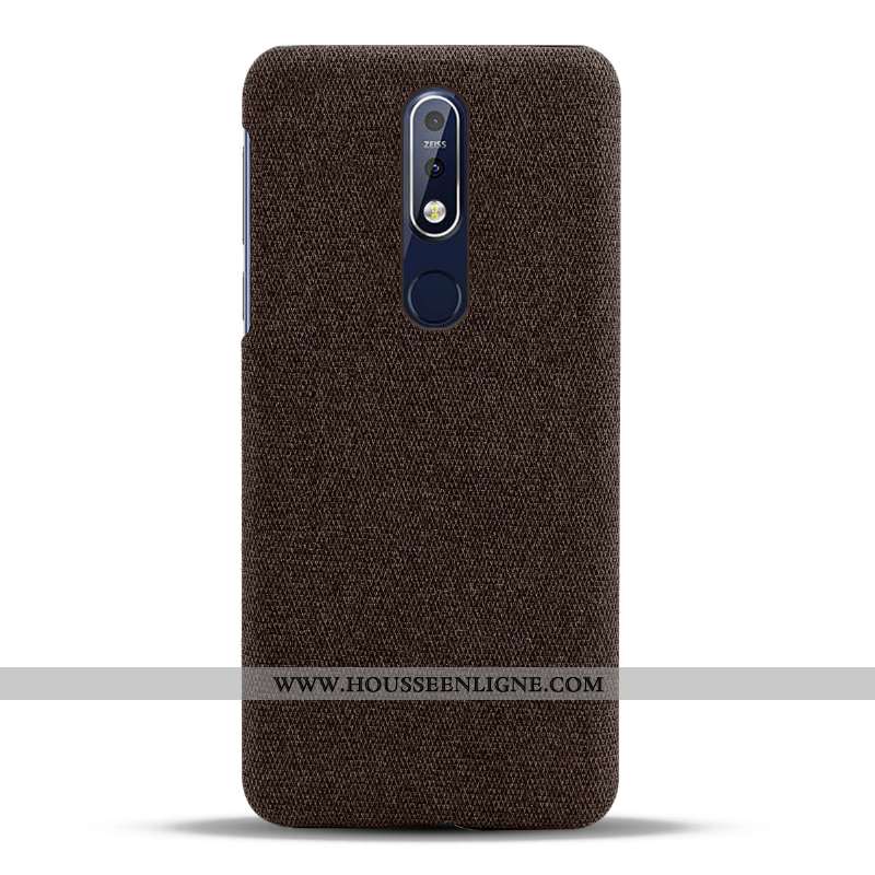 Étui Nokia 7.1 Légère Protection Tissu Noir Légères Téléphone Portable