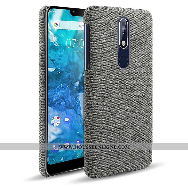 Étui Nokia 7.1 Légère Protection Tissu Noir Légères Téléphone Portable