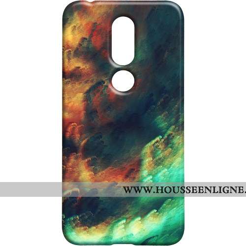 Étui Nokia 7.1 Protection Délavé En Daim Téléphone Portable Personnalité Difficile Multicolore Color