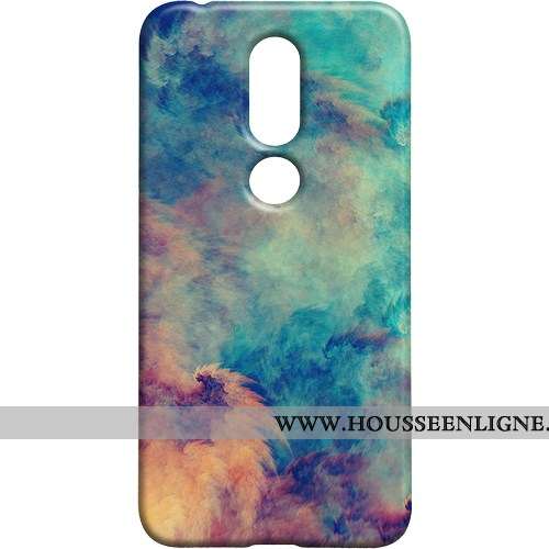 Étui Nokia 7.1 Protection Délavé En Daim Téléphone Portable Personnalité Difficile Multicolore Color