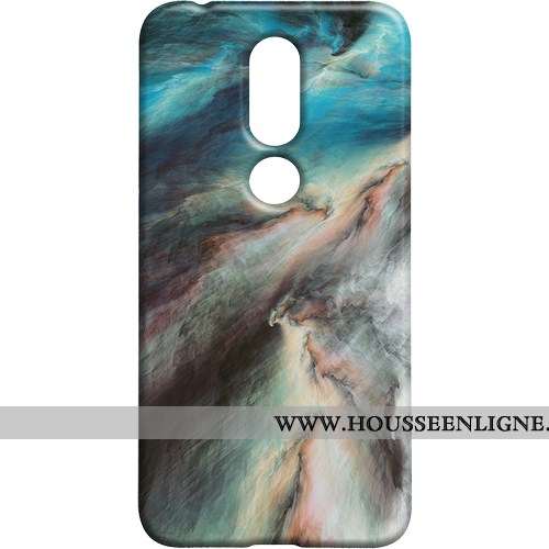 Étui Nokia 7.1 Protection Délavé En Daim Téléphone Portable Personnalité Difficile Multicolore Color