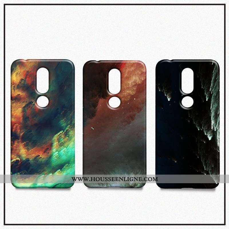 Étui Nokia 7.1 Protection Délavé En Daim Téléphone Portable Personnalité Difficile Multicolore Color