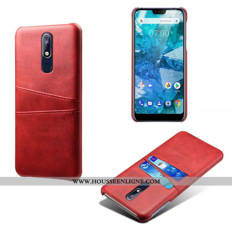 Étui Nokia 7.1 Protection Personnalité Vintage Carte Gris Business Cuir