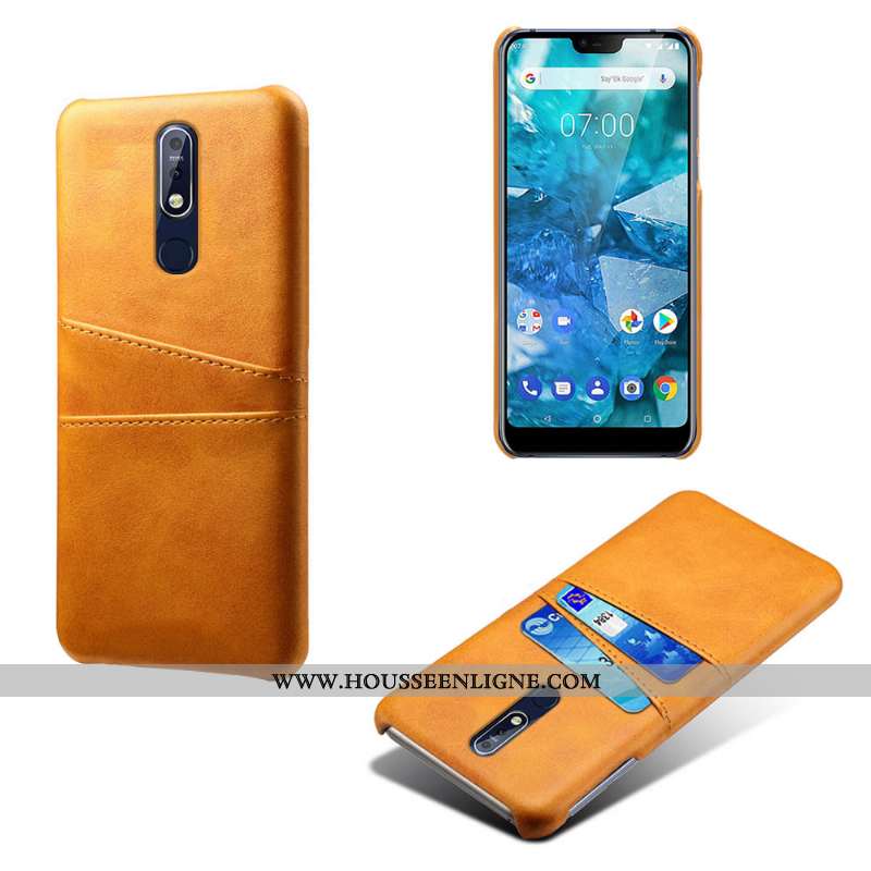Étui Nokia 7.1 Protection Personnalité Vintage Carte Gris Business Cuir
