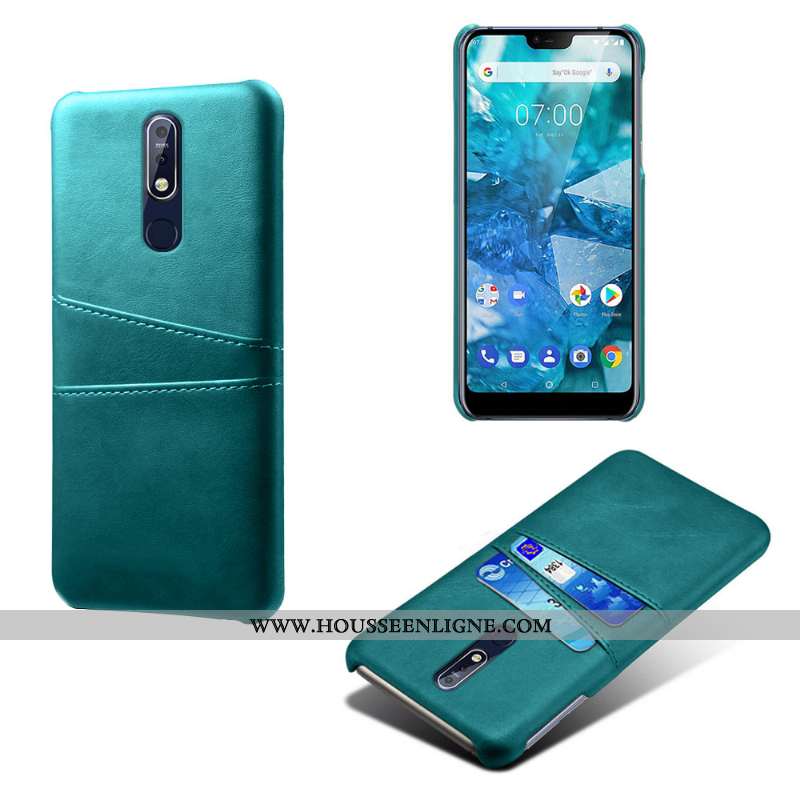 Étui Nokia 7.1 Protection Personnalité Vintage Carte Gris Business Cuir