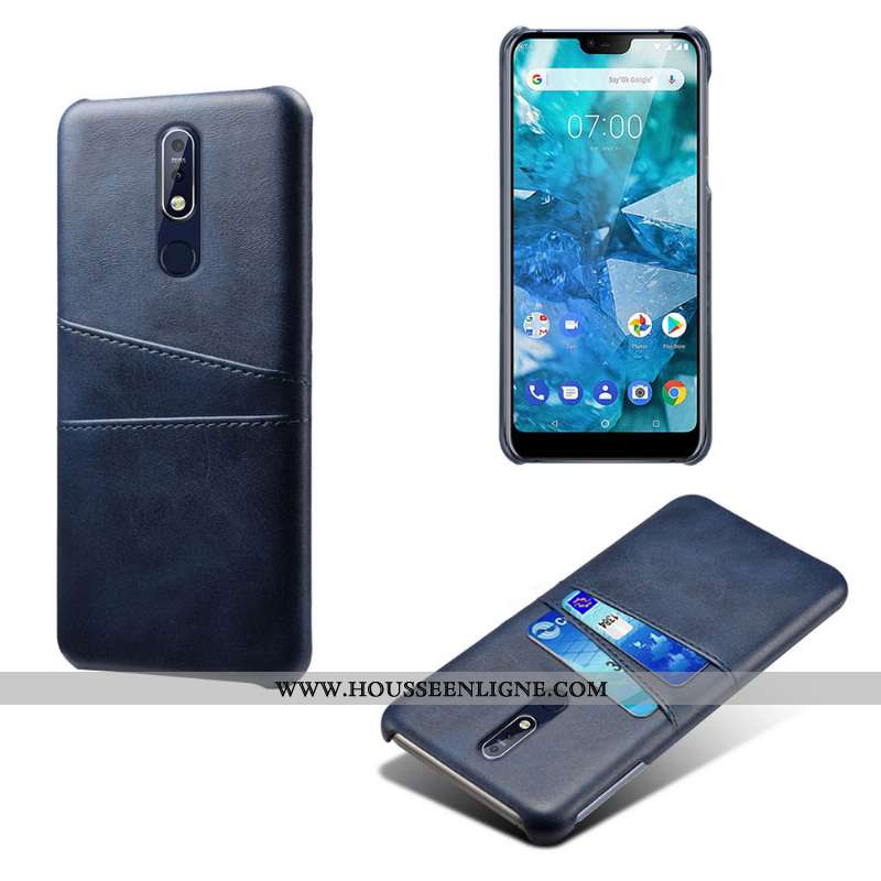 Étui Nokia 7.1 Protection Personnalité Vintage Carte Gris Business Cuir