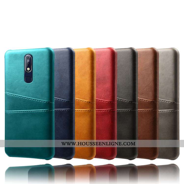 Étui Nokia 7.1 Protection Personnalité Vintage Carte Gris Business Cuir