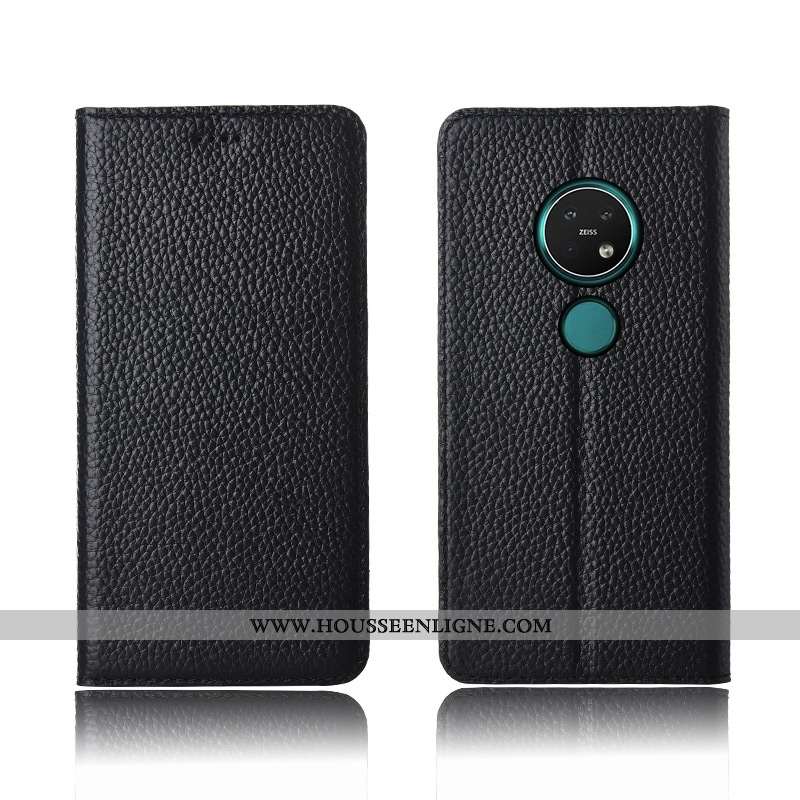 Étui Nokia 7.2 Cuir Fluide Doux Marron Incassable Coque Téléphone Portable Silicone