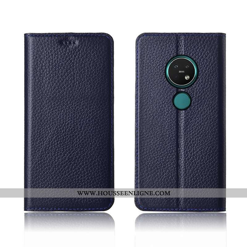 Étui Nokia 7.2 Cuir Fluide Doux Marron Incassable Coque Téléphone Portable Silicone
