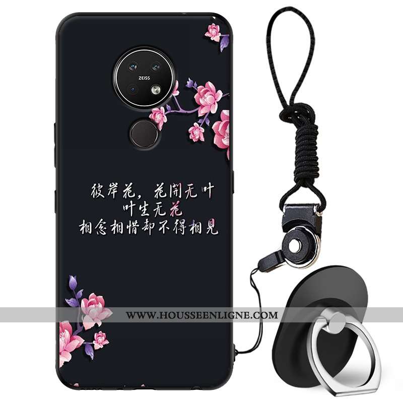 Étui Nokia 7.2 Fluide Doux Silicone Blanc Coque Simple Téléphone Portable Blanche