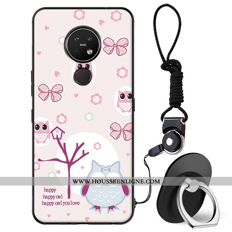 Étui Nokia 7.2 Fluide Doux Silicone Blanc Coque Simple Téléphone Portable Blanche