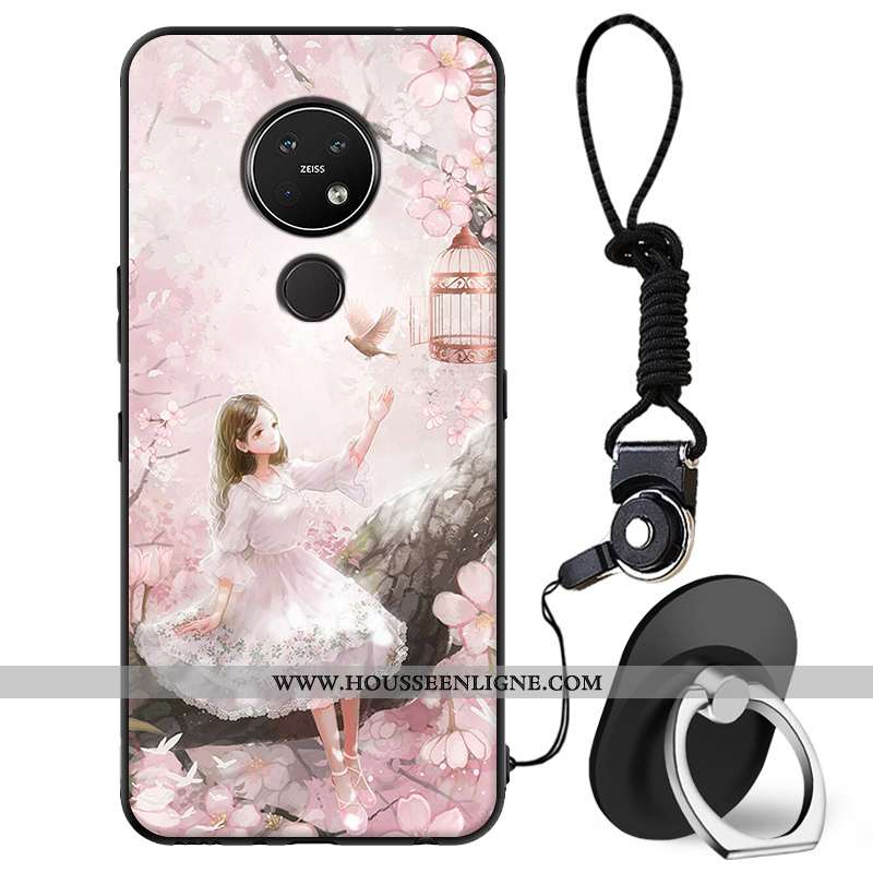 Étui Nokia 7.2 Fluide Doux Silicone Blanc Coque Simple Téléphone Portable Blanche