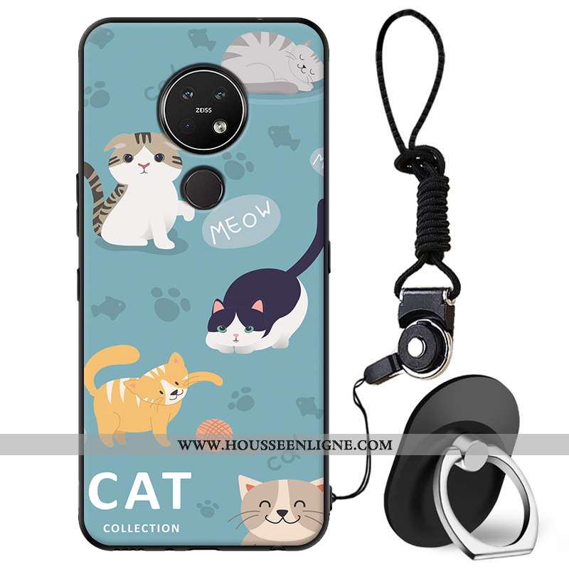 Étui Nokia 7.2 Fluide Doux Silicone Blanc Coque Simple Téléphone Portable Blanche