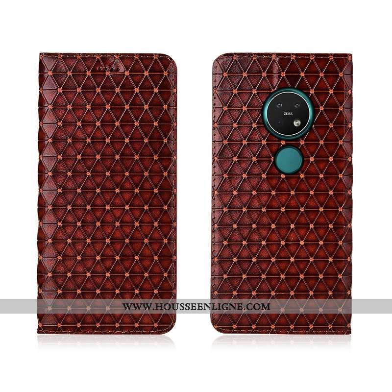 Étui Nokia 7.2 Fluide Doux Silicone Noir Incassable Téléphone Portable Plaid Protection