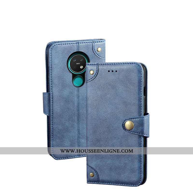Étui Nokia 7.2 Portefeuille Cuir Protection Housse Coque Noir
