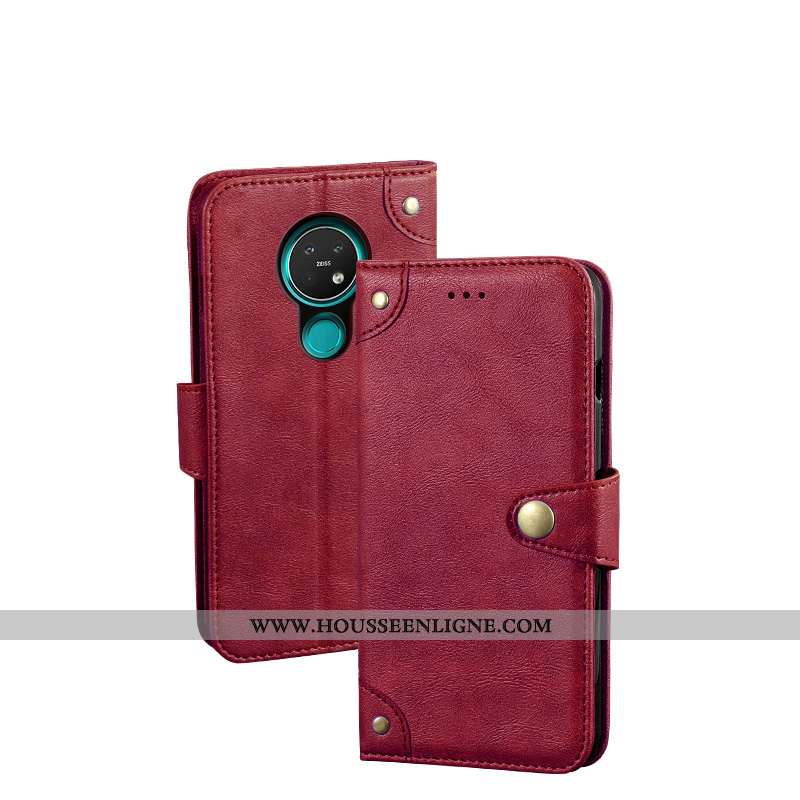 Étui Nokia 7.2 Portefeuille Cuir Protection Housse Coque Noir