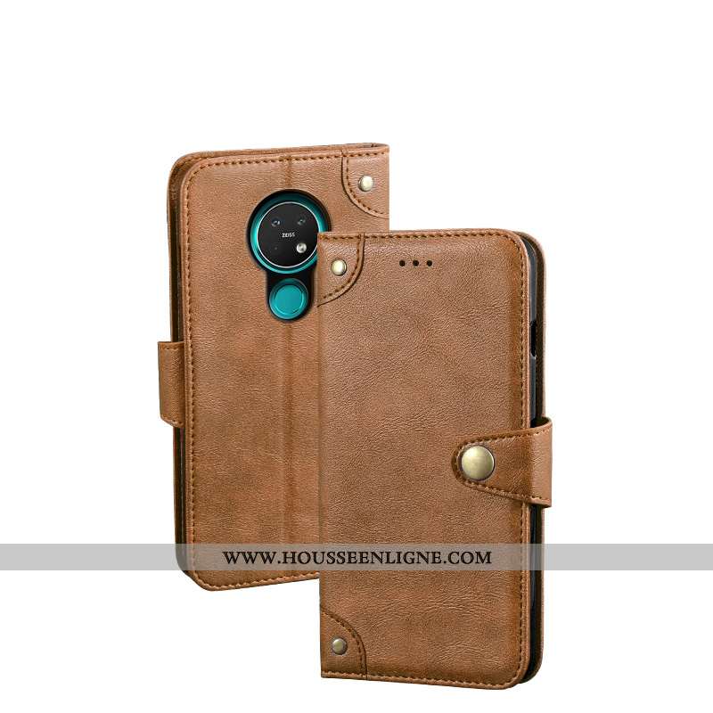Étui Nokia 7.2 Portefeuille Cuir Protection Housse Coque Noir
