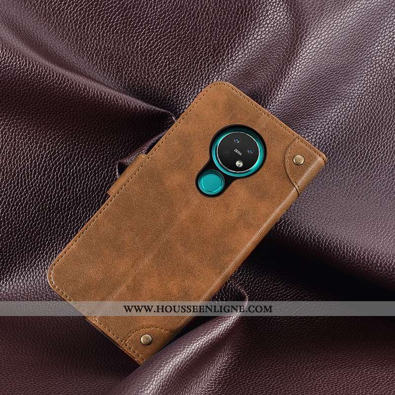 Étui Nokia 7.2 Portefeuille Cuir Protection Housse Coque Noir