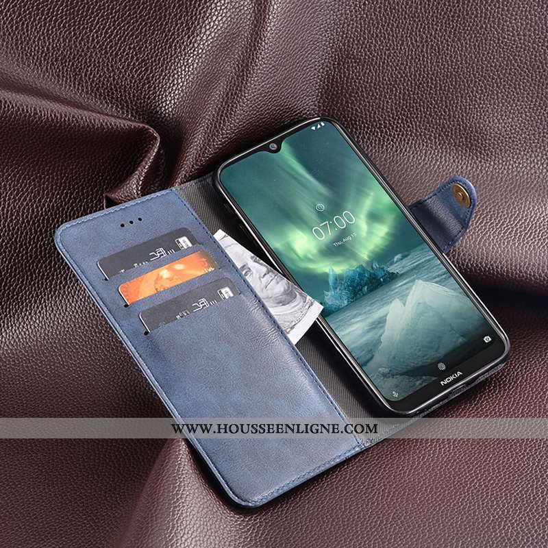 Étui Nokia 7.2 Portefeuille Cuir Protection Housse Coque Noir