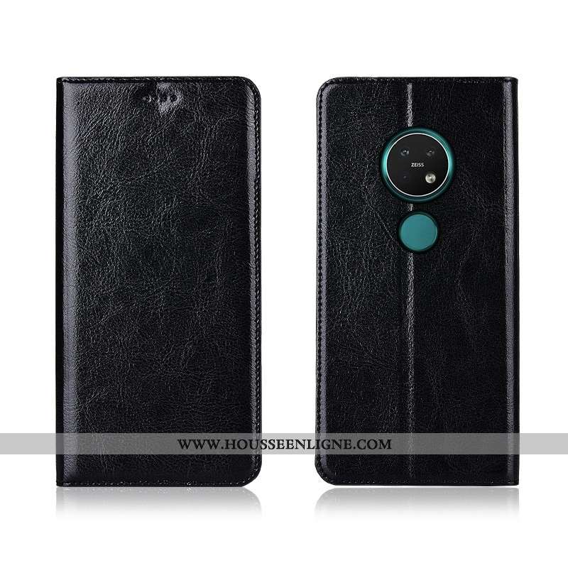 Étui Nokia 7.2 Protection Cuir Fluide Doux Incassable Téléphone Portable Silicone Marron