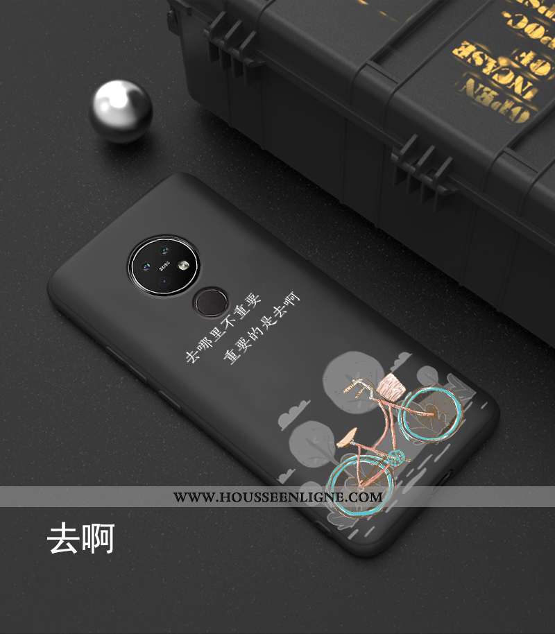 Étui Nokia 7.2 Silicone Protection Tout Compris Téléphone Portable Incassable Coque Délavé En Daim N