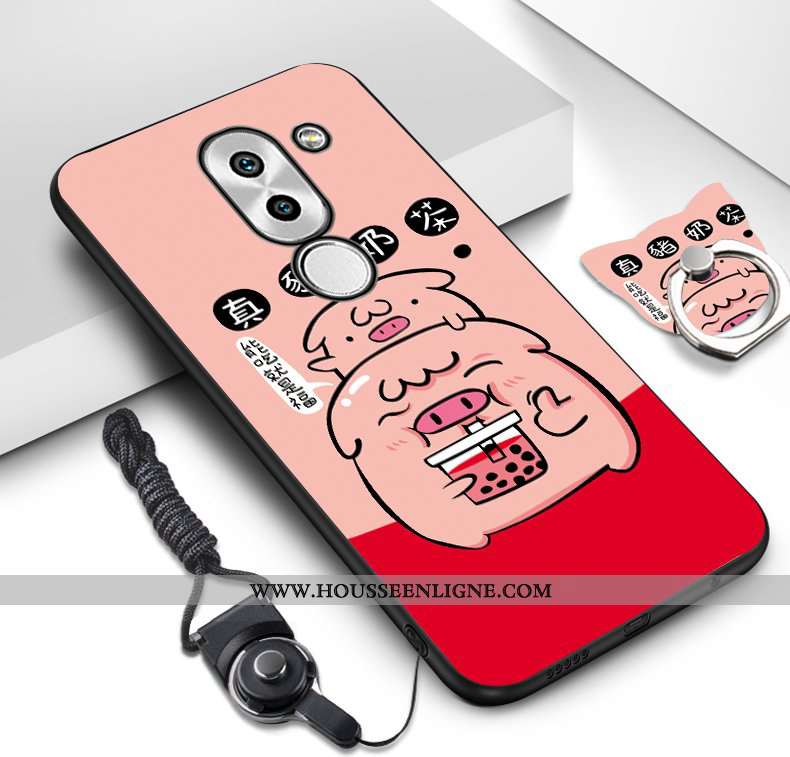 Étui Nokia 7 Plus Délavé En Daim Fluide Doux Rose Téléphone Portable Tout Compris Incassable