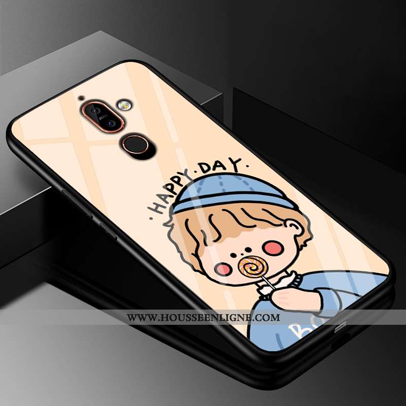 Étui Nokia 7 Plus Protection Verre Rose Difficile 2020 Coque