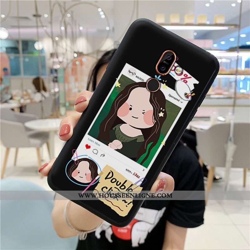 Étui Nokia 7 Plus Silicone Protection Blanc Tout Compris Net Rouge Coque Blanche