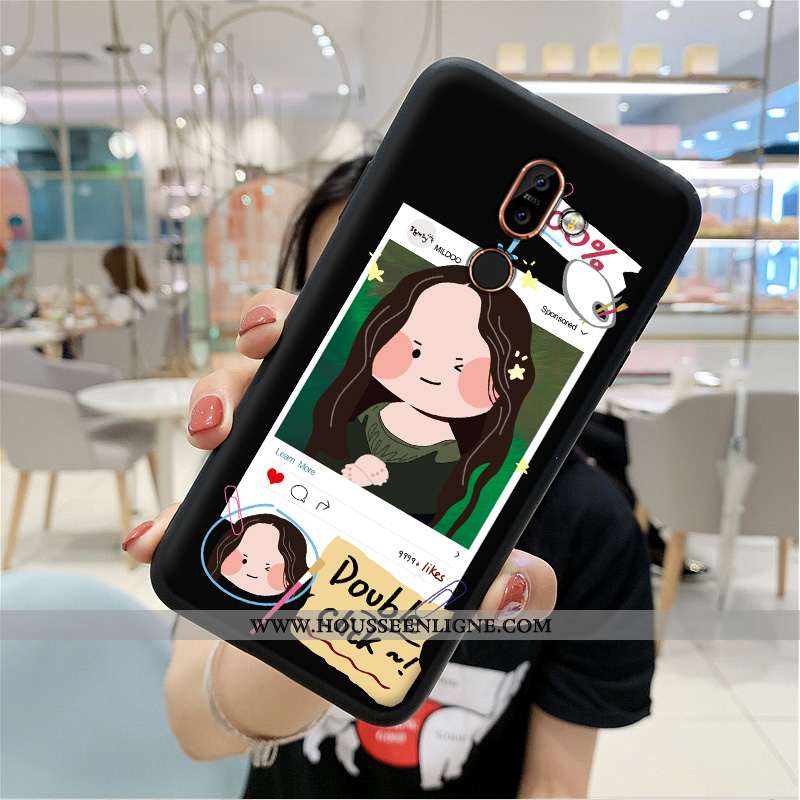 Étui Nokia 7 Plus Silicone Protection Blanc Tout Compris Net Rouge Coque Blanche