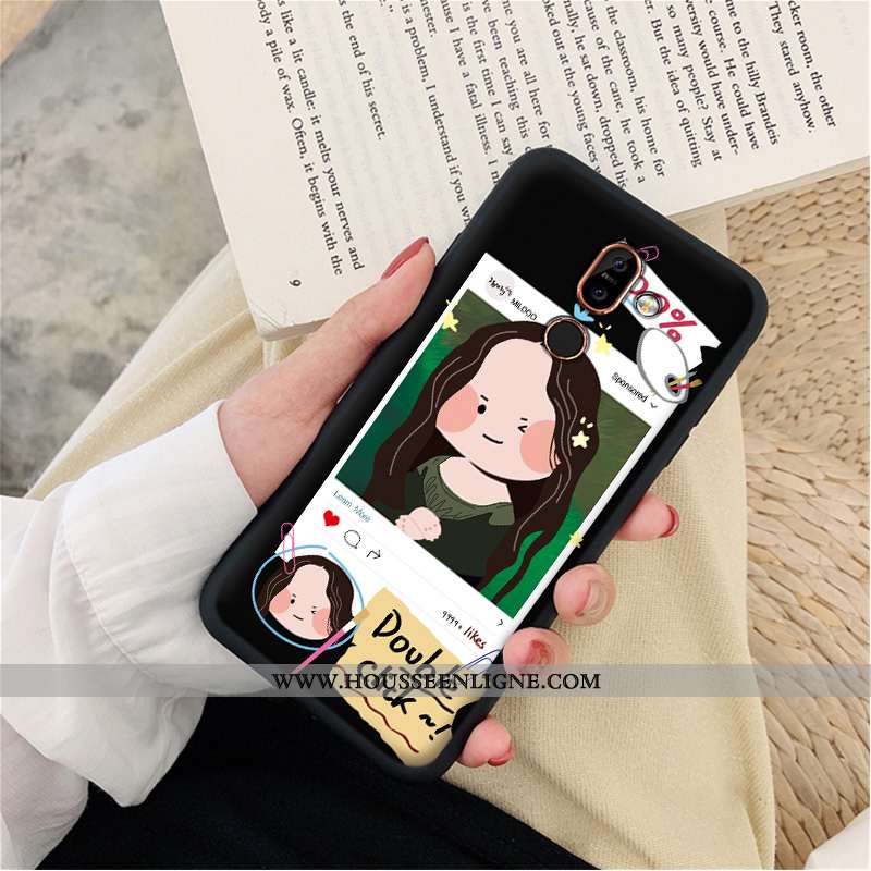 Étui Nokia 7 Plus Silicone Protection Blanc Tout Compris Net Rouge Coque Blanche