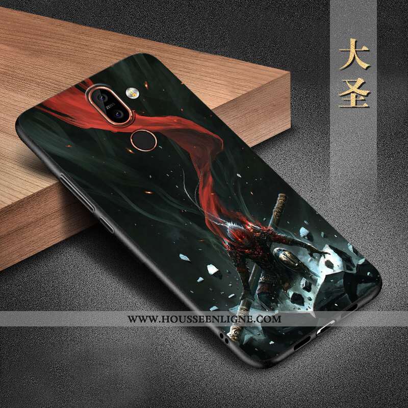 Étui Nokia 7 Plus Silicone Protection Téléphone Portable Coque Incassable Noir Tout Compris