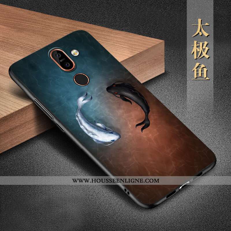 Étui Nokia 7 Plus Silicone Protection Téléphone Portable Coque Incassable Noir Tout Compris