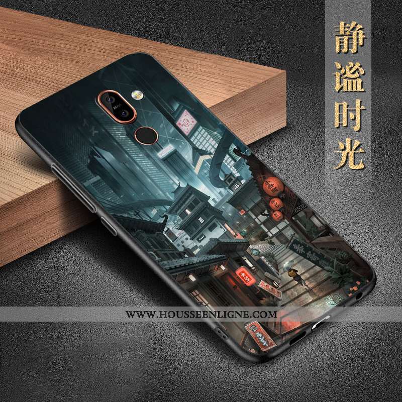 Étui Nokia 7 Plus Silicone Protection Téléphone Portable Coque Incassable Noir Tout Compris