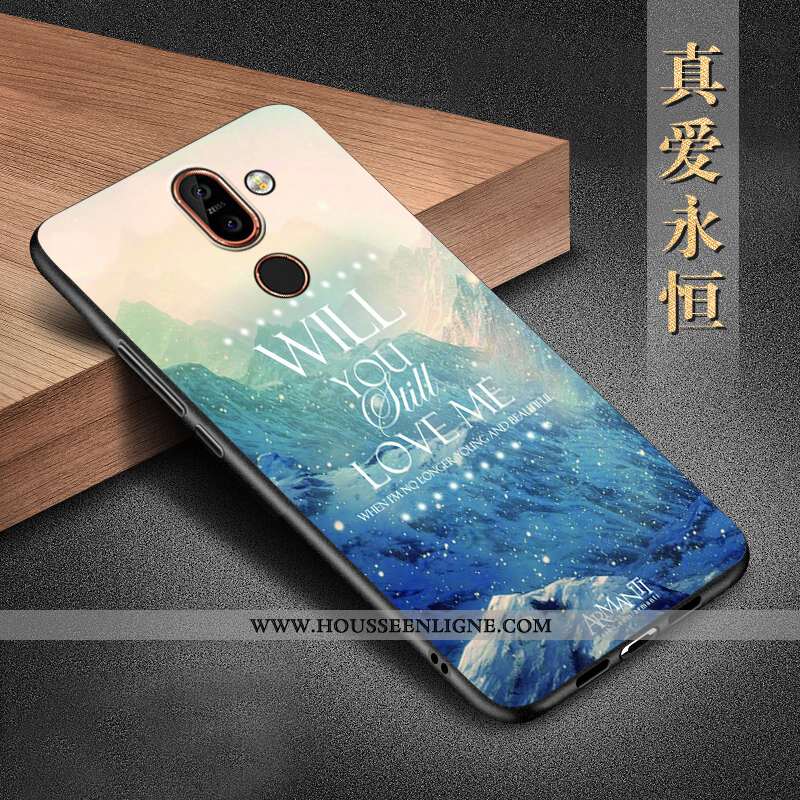 Étui Nokia 7 Plus Silicone Protection Téléphone Portable Coque Incassable Noir Tout Compris
