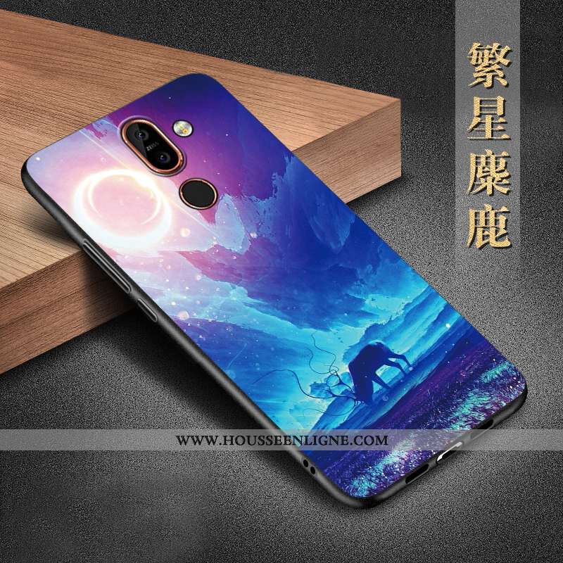 Étui Nokia 7 Plus Silicone Protection Téléphone Portable Coque Incassable Noir Tout Compris