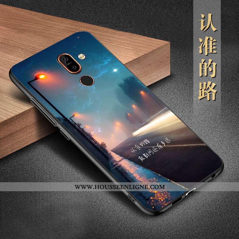 Étui Nokia 7 Plus Silicone Protection Téléphone Portable Coque Incassable Noir Tout Compris