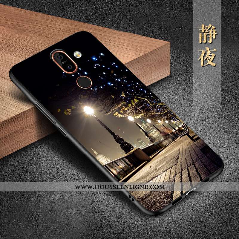 Étui Nokia 7 Plus Silicone Protection Téléphone Portable Coque Incassable Noir Tout Compris