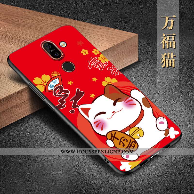 Étui Nokia 7 Plus Silicone Protection Téléphone Portable Coque Incassable Noir Tout Compris
