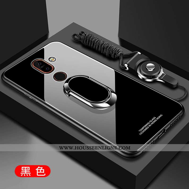 Étui Nokia 7 Plus Verre Fluide Doux Tempérer Coque Protection Silicone Blanche