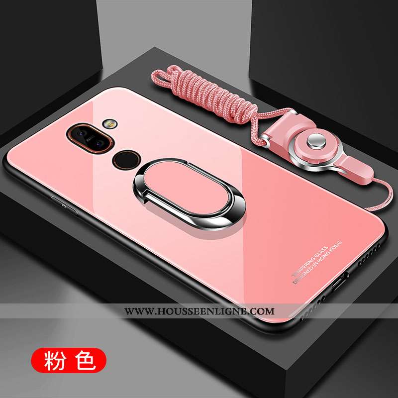 Étui Nokia 7 Plus Verre Fluide Doux Tempérer Coque Protection Silicone Blanche