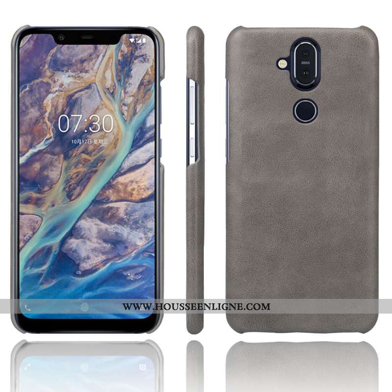 Étui Nokia 8.1 Cuir Protection Qualité Coque Téléphone Portable Rouge