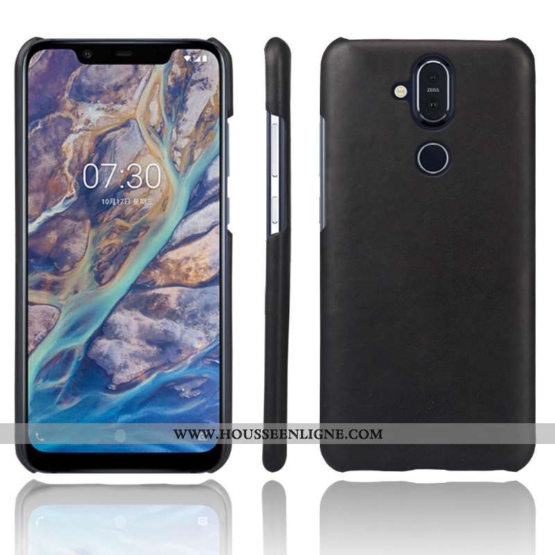 Étui Nokia 8.1 Cuir Protection Qualité Coque Téléphone Portable Rouge