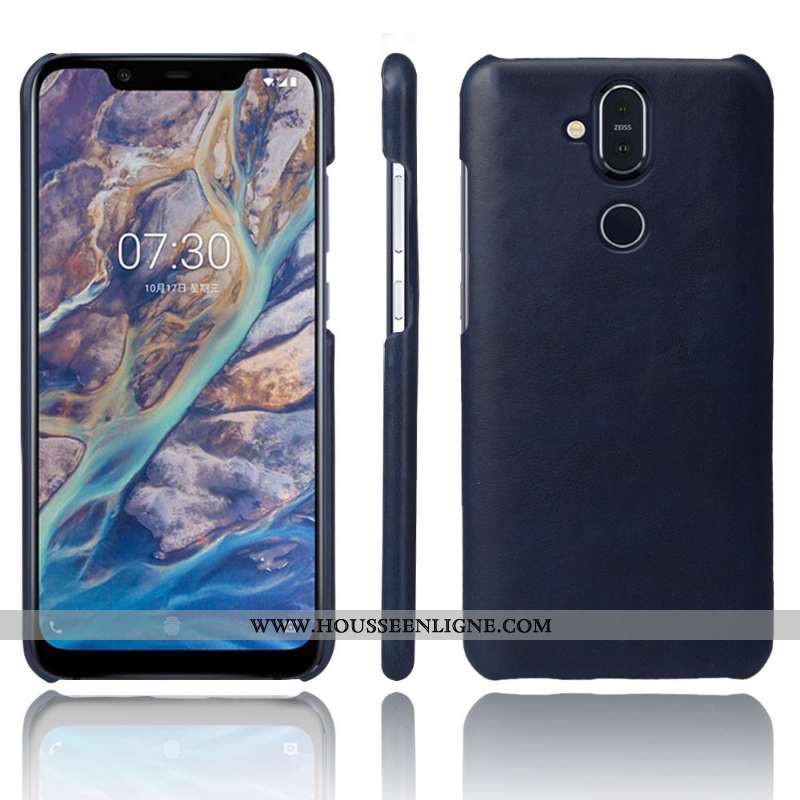 Étui Nokia 8.1 Cuir Protection Qualité Coque Téléphone Portable Rouge