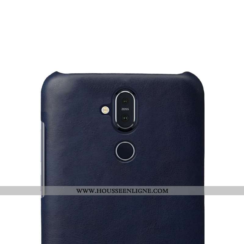 Étui Nokia 8.1 Cuir Protection Qualité Coque Téléphone Portable Rouge
