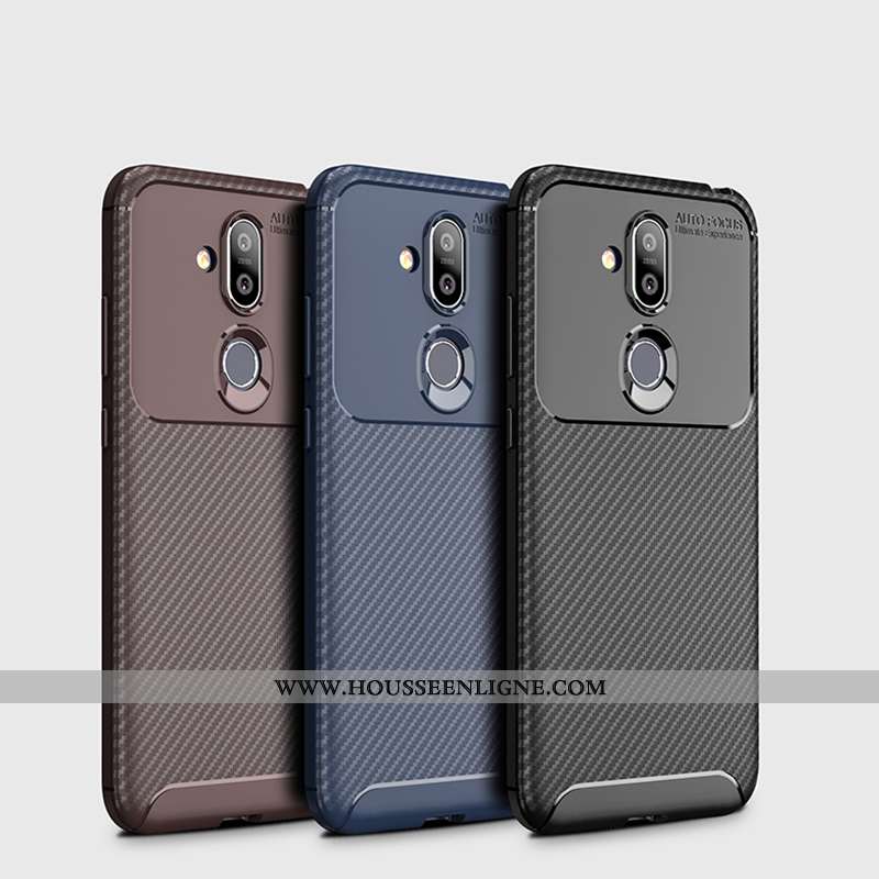 Étui Nokia 8.1 Protection Fluide Doux Incassable Marron Coque Fibre