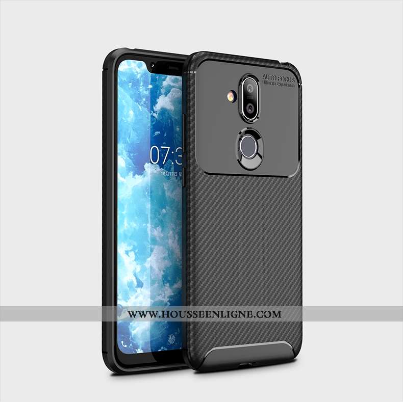 Étui Nokia 8.1 Protection Fluide Doux Incassable Marron Coque Fibre