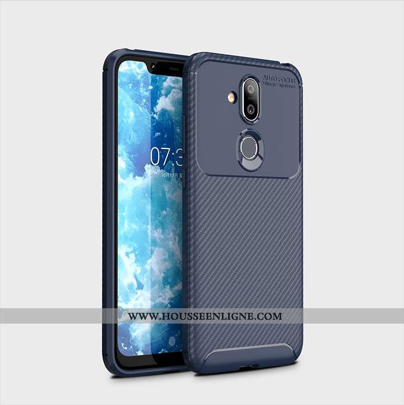 Étui Nokia 8.1 Protection Fluide Doux Incassable Marron Coque Fibre